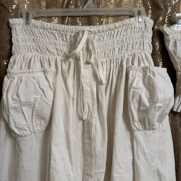 Free People Ivory All The Things Tube Top Midi Skirt Set Medium - Picture 3 of 11